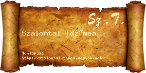 Szalontai Tímea névjegykártya